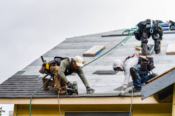 Professional Roof Installation technician working in Valley Falls, RI